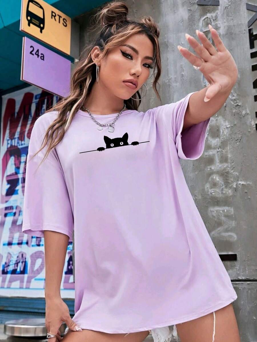 Plus Size T-Shirts - Mauve Purple - View 1