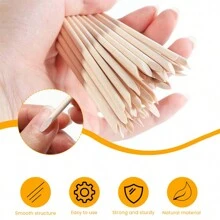 10/20/50/100/200/380/500/970 Pcs 75mm Orange Wood Nail Sticks Double Sided Multi Functional Cuticle Pusher, Manicure Pedicure Tool,Nail Supplies,Nail Tools,Nail Art Tools,Back To School,Nails,Nail Tools For Press On Nails