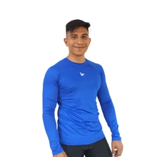 Men Swim Rashguards - Blue - View 2