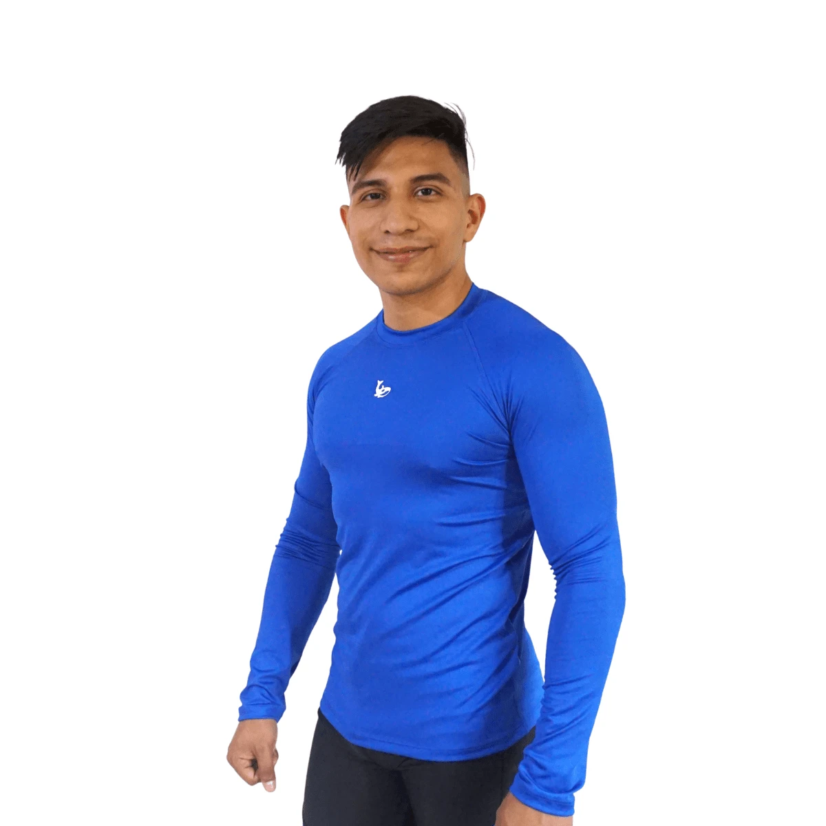 Men Swim Rashguards - Blue - View 1