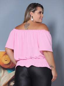 Plus Size Women Tops - 淺粉色 - 查看 6