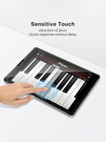 钢化玻璃屏幕保护膜，防水、防刮、防摔，兼容 iPad 第 9 代（10.2 英寸）、iPad 第 10 代（10.2 英寸）和 iPad Mini 2024 - 無色 - 查看 3