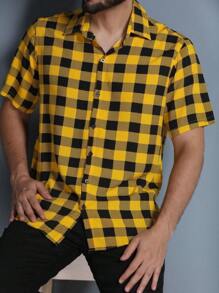 Men Shirts - 黃色 - 查看 2