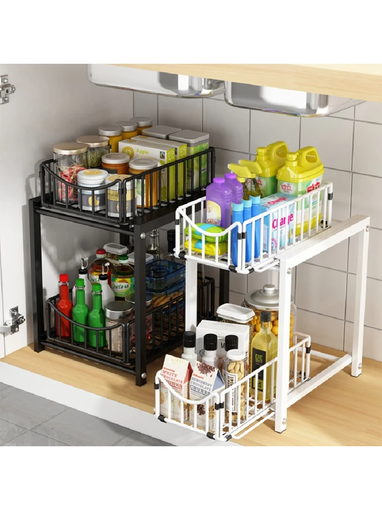 2 Mobiletto in plastica a tre piani per organizzatore sotto il lavandino - Cina Accessori cucina e contenori cucina prezzo