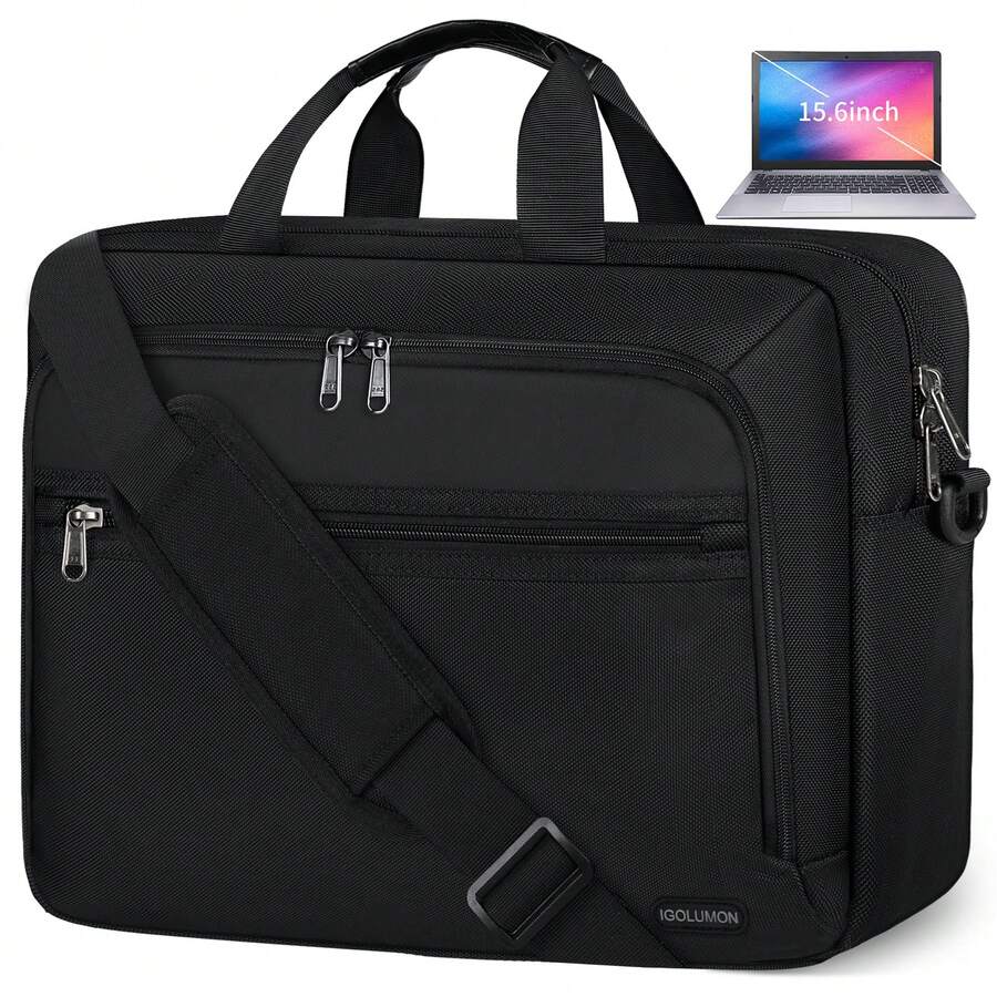 Men Briefcase - Black - View 1