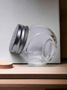 GLASS SALT SHARKS WITH ALUMINUM SCREW LID 2PCS - MINI SALT SHAKER - View 1