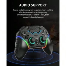 AyeBeau Tương thích với , Không dây & Có dây USB Bộ điều khiển trò chơi Với Silicon Nắm chặt Che phủ , RGB Cơ thể giác quan Chạm , MFi Được chứng nhận ( Giường đơn ) - màu đen - Xem 6