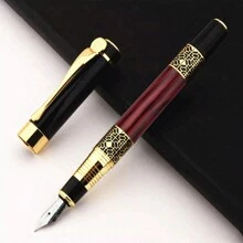 2pcs Pen + 100 Ink Cartridges Set, Vintage High-End Business Fountain Pen With Fine Nib Back To School - Multicolor - View 9