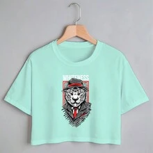 Women T-Shirts - 薄荷綠 - 查看 1