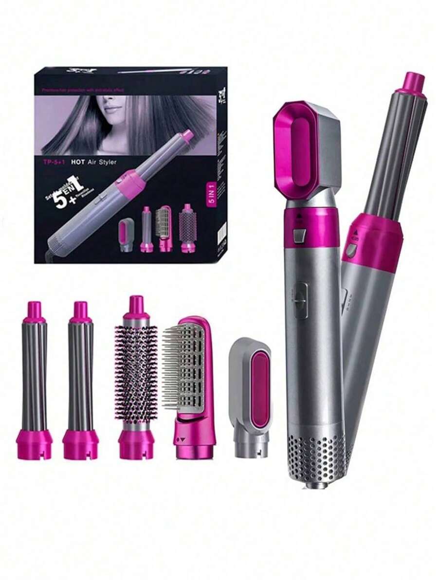 2 piezas Cepillo Secador De Pelo 5 Es 1 Para Peinado De Mujer Con Plancha Secadora Peinadora Aire caliente Profesional - Tipo de Enchufe A USA (110-127V) - Ver 1