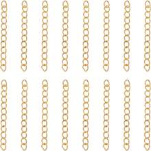 50pcs Stainless Steel Extended Extension Tail Chain No Clasps  Bracelet Extender Tails For DIY Necklace Jewelry Making Findings Length 5cm
