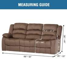 3 Seater Recliner Sofa Cover Velvet Stretch Reclining Couch Slipcover Thick Soft Washable Covers With Side Pocket For Reclining Sofa Protector 8pcs/Set - Navy Blue - View 2