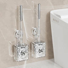 1 Piece Of Wall-Mounted Toilet Brush. It's A Toilet Brush That Doesn't Require Drilling Holes. It Has A Washable Suction Cup And Can Clean Every Corner. It's A Cleaning Tool For Home Bathrooms And Can Be A Valentine's Day Gift Or A New Year Gift, Gift For New Year, Valentine's Day, Festival And Easter Bathroom Decor Fall Decor
