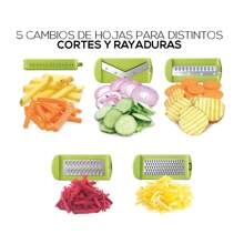 Cortador de Verduras   Multifuncional Picador Manual para Cocina 16 piezas en 1 - Gris Oscuro - Ver 6