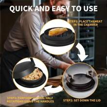 Chicken Shredder Large Chicken Breast Shredder Tool Twist ,Visible Meat Shredder Machine, Anti-Slip Strip, Ergonomic Handle, Suitable For Beef Chicken - Black - View 6