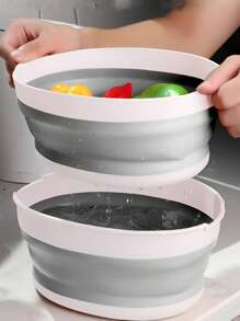 Multifunctional Kitchen Basket, Colander, Fruit And Vegetable Basket, Food-Safe Material. - Grey - View 1