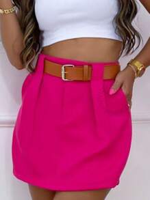 Women Skirts - Màu Hồng Tươi - Xem 1