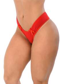 Women Thongs - 紅色 - 查看 5