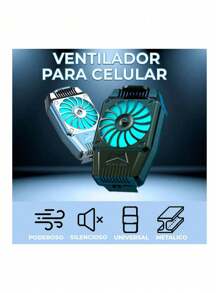Ventilador para celular Recargable Portatil Usb Enfriador Para Movil - Negro - Ver 1
