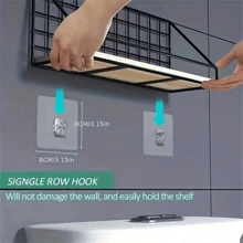10pcs Wall-Mounted Transparent Adhesive Hooks, Water-Proof And Removable, For Hanging Storage Racks , Suitable For Family Storage And Organizing In The Kitchen, Bedroom, Bathroom, Office, Study - Transparent - View 6