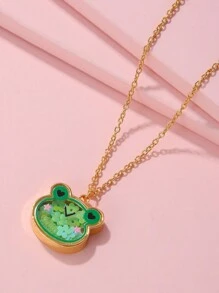 1 Miếng Ếch hoạt hình Hình dạng Vòng cổ mặt dây chuyền Với Chi tiết Glitter , Bạn thân nhất Qủa tặng Dành cho Cô gái - Nhiều màu - Xem 4