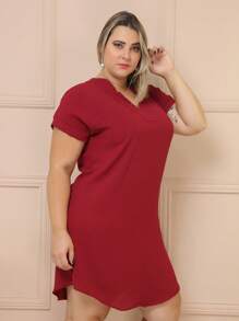 Plus Size Dresses - Burdeos - Ver 3