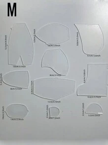 10入組熊型記憶棉熊製作模板，縫娃娃套件，亞克力模板，兒童玩具熊製作，手工縫紉尺，熊模板尺套裝（未裝配，需手工製作） - 透明 - 查看 6