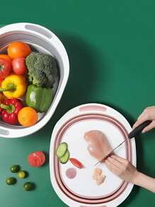 Multifunctional Kitchen Basket, Colander, Fruit And Vegetable Basket, Food-Safe Material. - Grey - View 7
