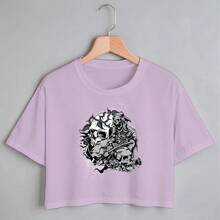 Women T-Shirts - 紫色 - 查看 1