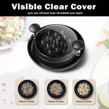 Chicken Shredder Large Chicken Breast Shredder Tool Twist ,Visible Meat Shredder Machine, Anti-Slip Strip, Ergonomic Handle, Suitable For Beef Chicken - Black - View 10