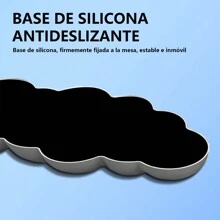 Mouse Pad,Silicone Cloud Design Computer Keyboard Rest,Keyboard Wrist Rest For Home, Office And Computer Gaming - Black - View 5