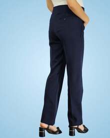 Comfortable Executive Maternity Dress Pants For Pregnant Women - 藍色 - 查看 4