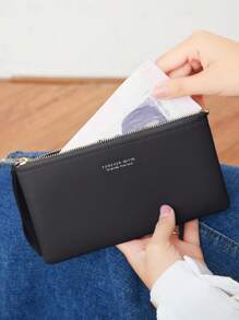 MIYIN 时尚触屏手机钱包 长款钱包 带卡槽和腕带 多功能手机包 硬币 简约字母图案 PU 拉链钱包 商务 现代简约休闲手拿包 女士钱包 轻便时尚 女士白领 大学生 工作 商务通勤 办公室 周年纪念 情侣 生日礼物 礼品钱包 女士手机包 女士钱包 钱包 - 黑色 - 查看 8