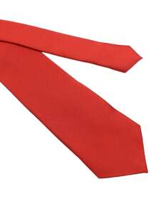 ZONFAZ 1pc 8cm Men's Solid Red Classic Casual Necktie,Festival,Graduation Gift - Red - View 5