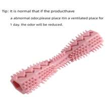 1入組狗狗咀嚼棒玩具牙刷，耐用的刷棒，柔軟的橡膠潔齒按摩工具，適用於寵物