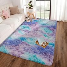 A Đầy màu sắc Xanh Dài Sang trọng Tấm thảm , Với Biến đổi dần Ấm áp , Đáng yêu , Mềm mại , Thoải mái Và Atmospheric Trong nhà Trang trí A Nhẹ Và Có thể mang đi Runner Tấm thảm có thể sử dụng In Nhiều loại Khu vực Bao gồm Sofa Cạnh , Giường Cạnh , Cửa sổ vịnh , Giày Thay đổi Ghế Dài , Phòng khách , Phòng ngủ , Trò Chơi Phòng , - màu xanh nhiều màu - Xem 4