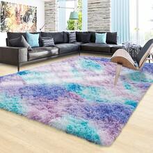 A Đầy màu sắc Xanh Dài Sang trọng Tấm thảm , Với Biến đổi dần Ấm áp , Đáng yêu , Mềm mại , Thoải mái Và Atmospheric Trong nhà Trang trí A Nhẹ Và Có thể mang đi Runner Tấm thảm có thể sử dụng In Nhiều loại Khu vực Bao gồm Sofa Cạnh , Giường Cạnh , Cửa sổ vịnh , Giày Thay đổi Ghế Dài , Phòng khách , Phòng ngủ , Trò Chơi Phòng , - màu xanh nhiều màu - Xem 3