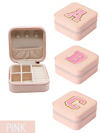 1 件旅行珠宝收纳盒，带多个隔层的小型珠宝收纳盒，适合女孩和女士（不含珠宝）珠宝收纳袋生日礼物/教师礼物/妈妈礼物/送给妈妈的礼物戒指耳环项链手链生日礼物/教师礼物/妈妈礼物/送给妈妈的礼物戒指耳环项链手链化妆包化妆包化妆品收纳盒化妆品收纳