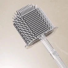 1 Piece Of Wall-Mounted Toilet Brush. It's A Toilet Brush That Doesn't Require Drilling Holes. It Has A Washable Suction Cup And Can Clean Every Corner. It's A Cleaning Tool For Home Bathrooms And Can Be A Valentine's Day Gift Or A New Year Gift, Gift For New Year, Valentine's Day, Festival And Easter Bathroom Decor Fall Decor