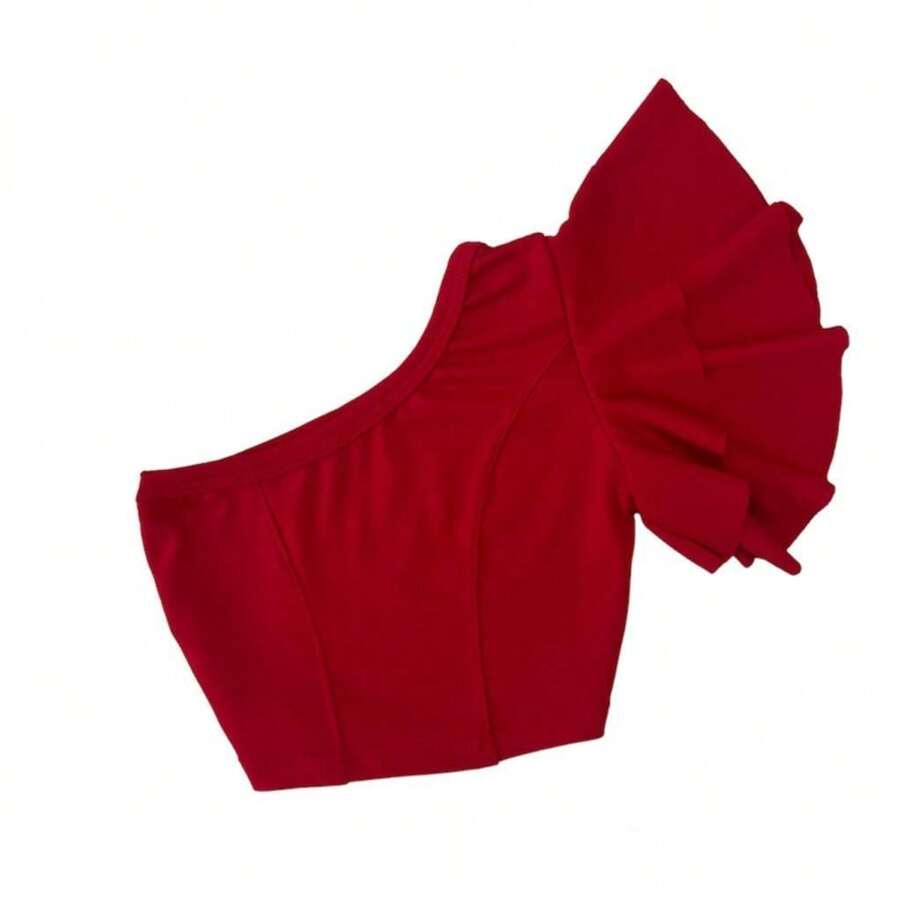 Young Girls Blouses - 紅色 - 查看 1