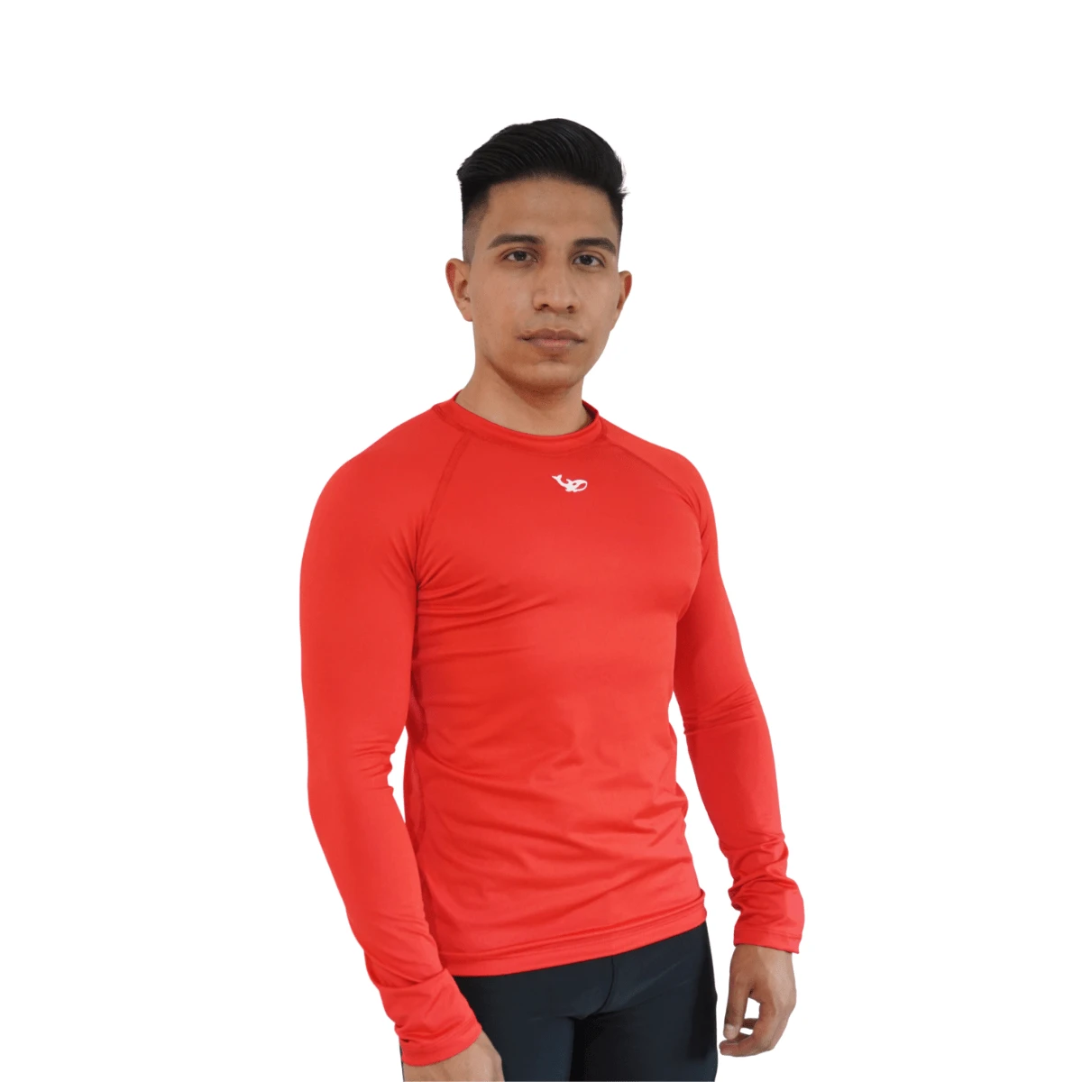 Men Swim Rashguards - Red - View 1