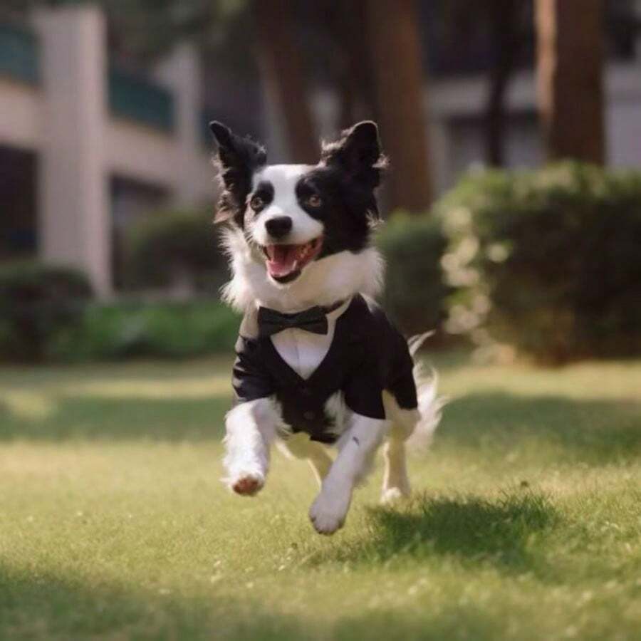 1pc Pet Dog Suit With Shirt Collar, Thin Teddy Suit, Spring And Summer Clothes - Multicolor - View 1