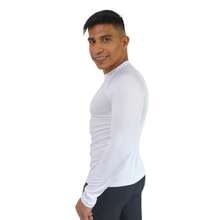 Men Swim Rashguards - ホワイト - チェックする 3