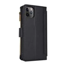 流行的斜挎錢包手機殼，兼容 iPhone 15 14 13 12 11 Pro Max XR XS Max 7 8 Plus 12 Mini 13 迷你信用卡座人造皮革手機殼，配有短掛繩拉鍊翻蓋雙磁扣和耐用的防震蓋，適用於 Samsung S24 S23 S22 Ultra S24 S23 S22 Plus S23 FE Note 20 Ultra A14 A53 A54 - 黑色 - 查看 11