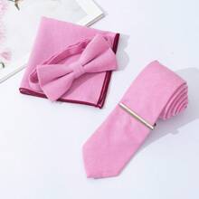 4 cái/bộ Nam Cao-kết thúc Thon gọn Len Cà vạt , Nơ thắt , Hình vuông bỏ túi Và Kẹp cà vạt Tổ hợp Bộ , Thích hợp Đối với Sinh nhật Và Ngày lễ Hoàn hảo Đối với Đám cưới , , Ngày tháng , Bữa tối , Và - Bộ cà vạt bốn mảnh vừa vặn - Xem 23