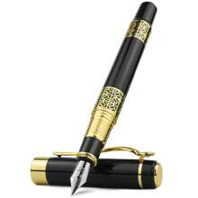 2pcs Pen + 100 Ink Cartridges Set, Vintage High-End Business Fountain Pen With Fine Nib Back To School - Multicolor - View 2