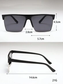 新款方形时尚眼镜，男女通用，PC 材质，适合驾驶、旅行和日常使用 - 彩色 - 查看 6