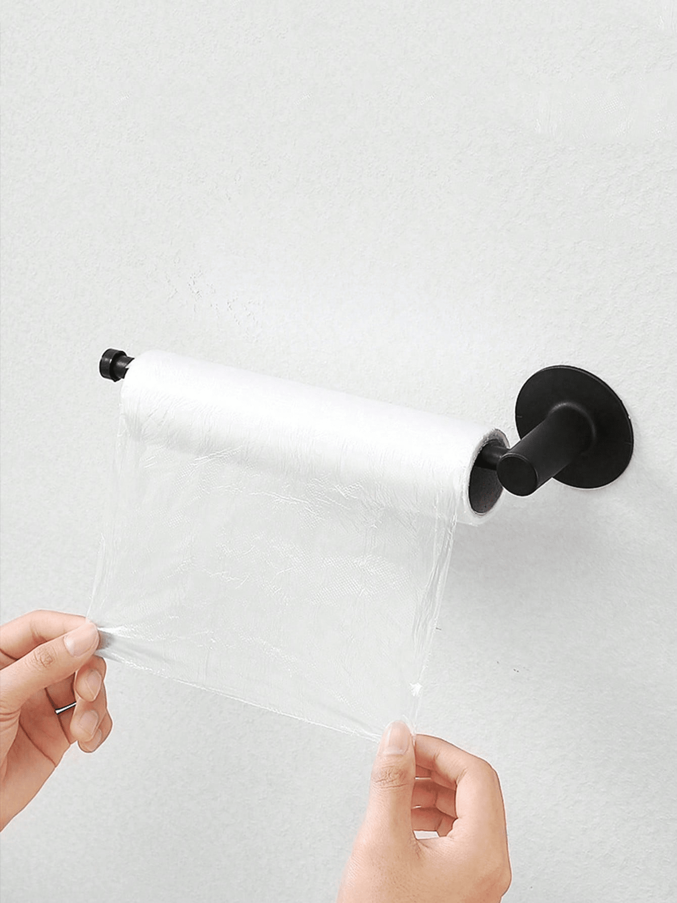 1pc Wall Mounted Paper Towel Holder With Adhesive & No Drilling