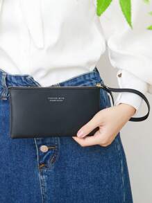 MIYIN 时尚触屏手机钱包 长款钱包 带卡槽和腕带 多功能手机包 硬币 简约字母图案 PU 拉链钱包 商务 现代简约休闲手拿包 女士钱包 轻便时尚 女士白领 大学生 工作 商务通勤 办公室 周年纪念 情侣 生日礼物 礼品钱包 女士手机包 女士钱包 钱包 - 黑色 - 查看 9