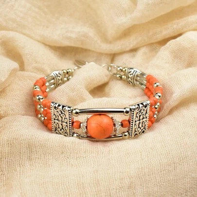 1pc Classic Bohemian Style Turquoise Bracelet